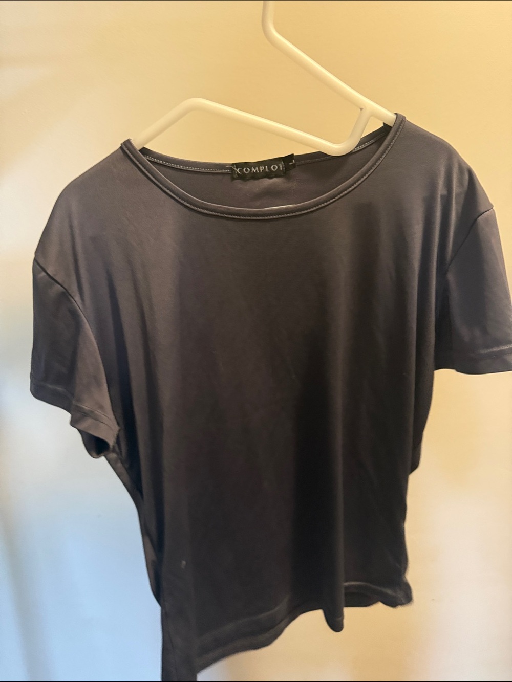 Black Short Sleeve Crewneck Tee
